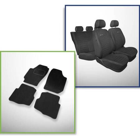 Set: covorașe din velur + huse cusute pe măsură pentru Seat Ibiza III Hatchback (2002-2008) – Elegance P-4