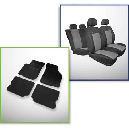 Set: covorașe din velur + huse cusute pe măsură pentru Seat Leon I Hatchback (1999-2005) – Elegance P-2