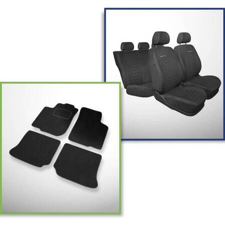 Set: covorașe din velur + huse cusute pe măsură pentru Skoda Octavia I Combi, Liftback (1996-2010) – Elegance P-4