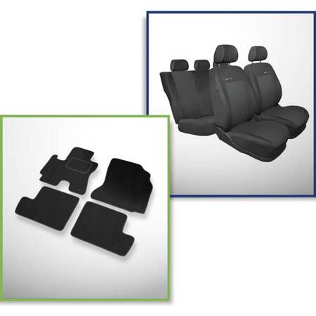 Set: covorașe din velur + huse cusute pe măsură pentru Toyota RAV4 II SUV (2000-2005) – Elegance P-3