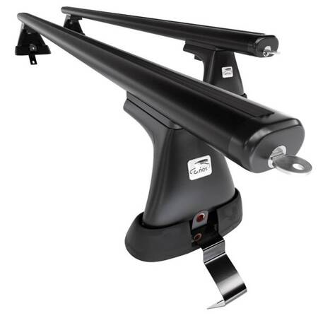 Suport auto de plafon din aluminiu pentru Renault Clio mk IV Hatchback (2013-2019) - negru - Amos - K-N - Aero - fără elemente de montaj