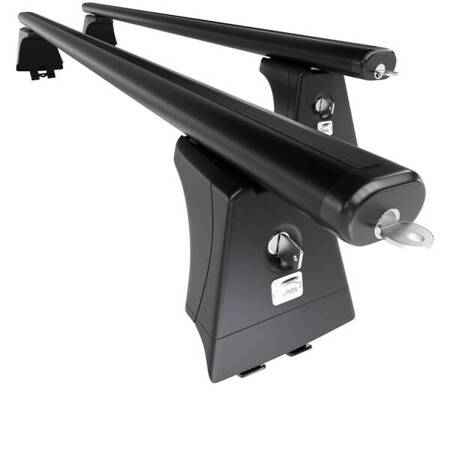 Suport auto de plafon din aluminiu pentru Renault Megane mk II Berlină (2002-2009) - negru - Amos - β-101 - Aero - puncte de montare