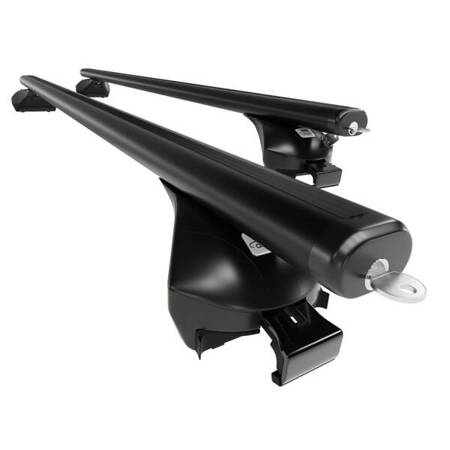 Suport auto de plafon din aluminiu pentru Toyota Highlander SUV (2014-2019) - negru - Amos - Boss - Aero - șine integrate